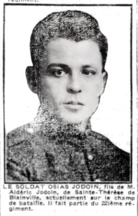 Newspaper clipping– La Presse - 12 novembre 1915