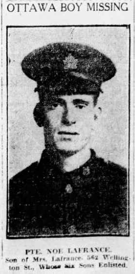 Newspaper clipping– From the Ottawa Citizen newspaper c.1916. Submitted for the project Operation Picture Me