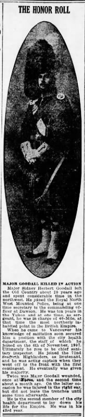 Newspaper clipping– From the Vancouver World newspaper c.1916. Submitted for the project Operation Picture Me