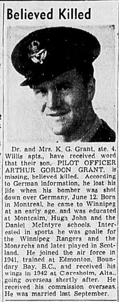 Newspaper Clipping– In memory of the men and women memorialized on the pages of the Winnipeg Evening Tribune. Submitted for the project, Operation: Picture Me