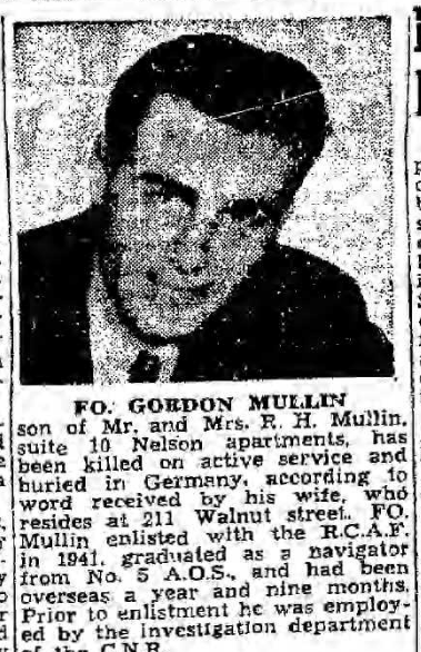 Newspaper clipping– From the Winnipeg Free Press 1945. Submitted for the project Operation Picture Me