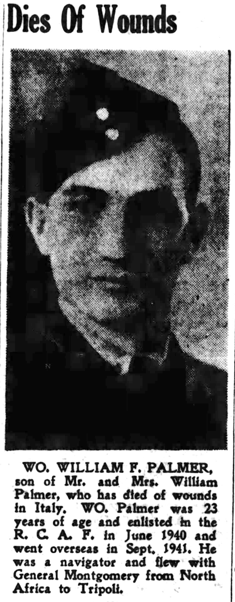 Newspaper clipping– From the Saint John (New Brunswick) Telegraph Journal newspaper c.1944. Submitted for the project Operation Picture Me