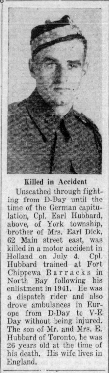 Newspaper clipping– From the North Bay Nugget. Submitted for the project Operation Picture Me