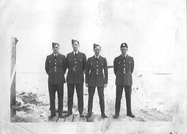 Photo of Alexander Craig Aitken– Alexander Craig Aitken "Alex & Pals St. Hubert Que."  In my mother's photo album.