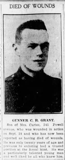 Newspaper clipping– From the Ottawa Citizen newspaper c.1916. Submitted for the project Operation Picture Me