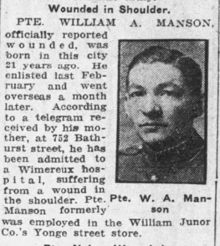 Newspaper clipping– From the Toronto Star Weekly c.1916. Submitted for the project Operation Picture Me