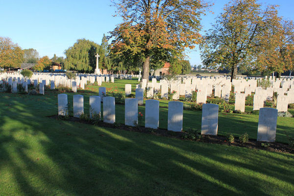 Railway Dugouts Burial Ground– The Railway Dugouts Burial Ground Cemetery, located approximately 3 kilometres to the south of Ieper, Belgium. May they rest in peace. (J. Stephens)