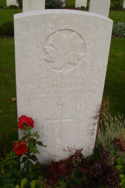 Grave Marker– Grave marker ... Railway Dugouts Burial Ground … photo courtesy of Marg Liessens