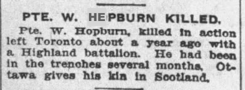 Newspaper clipping– From the Toronto Star Weekly c.1917. Submitted for the project Operation Picture Me